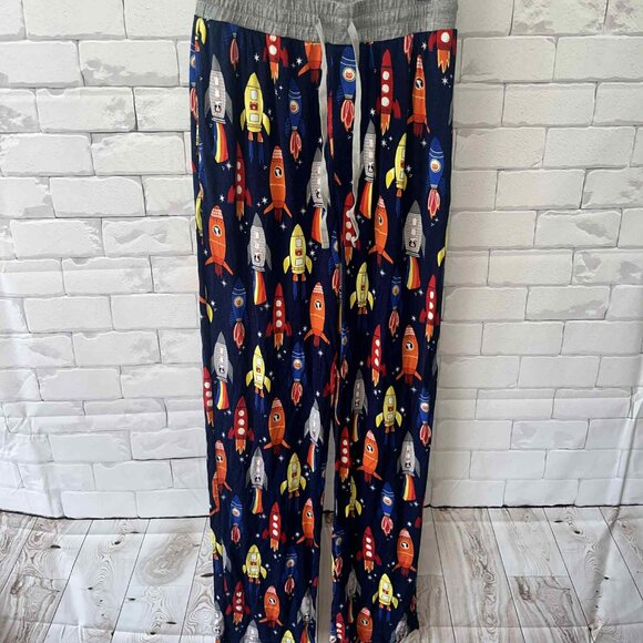 Rockets space bamboo small mens  Pajama Pants by Little Sleepies - Picture 1 of 1